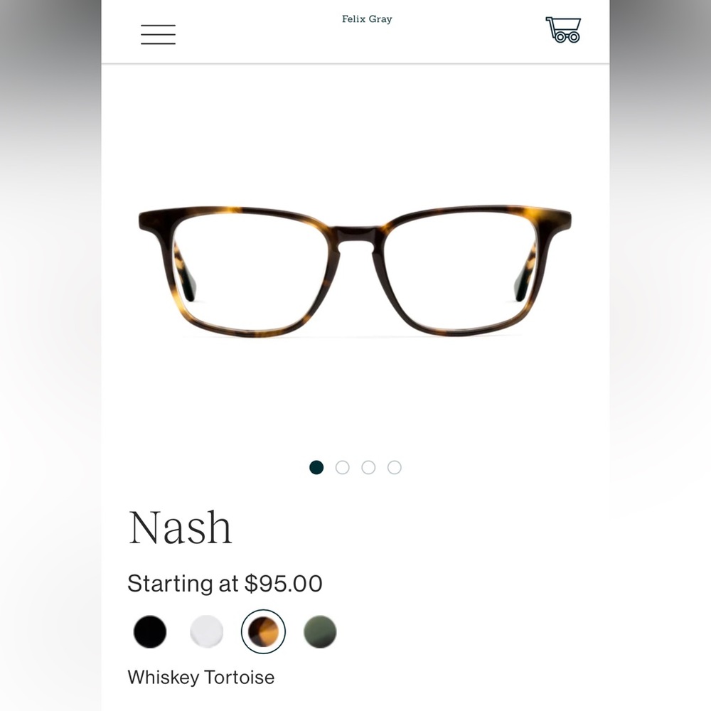 Felix gray Nash blue light glasses in whiskey tortoise